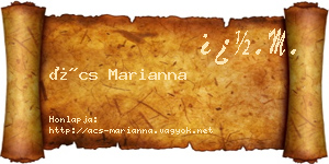 Ács Marianna névjegykártya