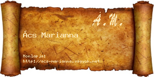 Ács Marianna névjegykártya